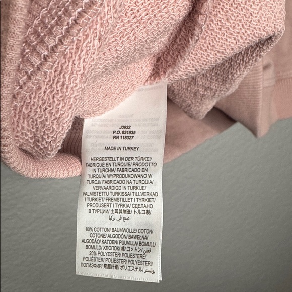 NWT Boden Puff Sleeve Light Pink Short Sleeve Sweatshirt Size 4 Small - Picture 5 of 6